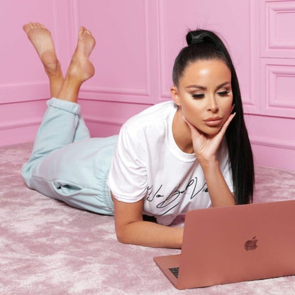 Light Blue Cuffed Joggers - Lizzie