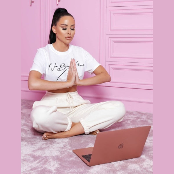 Cream Cuffed Joggers - Lizzie