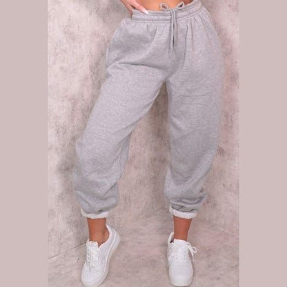 Grey Cuffed Joggers - Lizzie