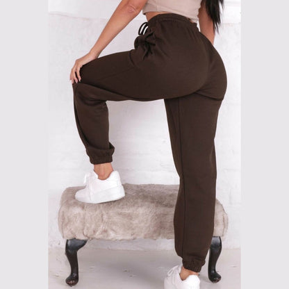 Chocolate Cuffed Joggers - Lizzie