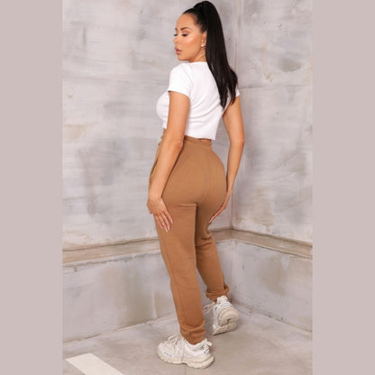 Mocha Cuffed Joggers - Lizzie