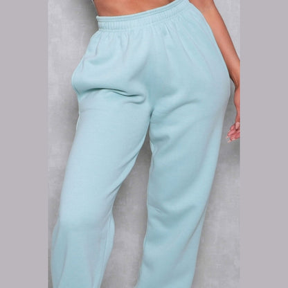 Light Blue Cuffed Joggers - Lizzie
