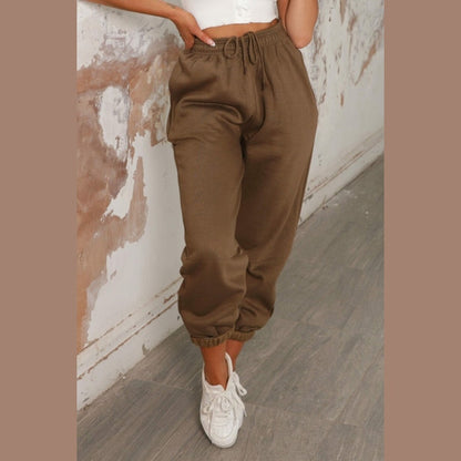 Dark Green Cuffed Joggers - Lizzie